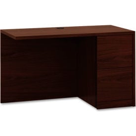 HON® Return Desk with Full Height Pedestal Right - 48"" - Mahogany - 10500 Series