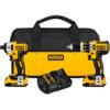 DeWALT DCK2050M2 20V MAX XR Li-Ion Brushless Compact Hammer Drill & Impact Driver Combo Kit