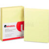 Universal® Glue Top Writing Pads Wide Rule Letter Canary 50-Sheet Pads/Pack Dozen