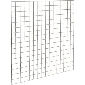 4'W X 4'H - Wire Grid Wall Panel - Chrome
