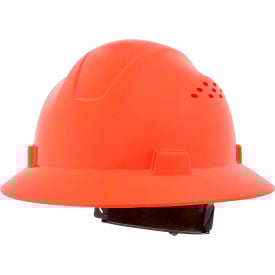 Jackson Safety Advantage Full Brim Hard Hat Vented 4-Pt. Ratchet Suspension Orange