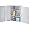 Global Industrial™ Stainless Steel Narcotics Cabinet W/Double Door/Double Lock 16""Wx8""Dx24""H