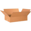 Global Industrial Flat Cardboard Corrugated Boxes 24""L x 18""W x 6""H Kraft