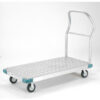Global Industrial™ Aluminum Diamond Deck Platform Truck 48x30 1400 Lb. Cap. 5"" Rubber Casters