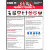 COVID-19 Protect Yourself Poster 18"" X 24"" Synthetic Paper