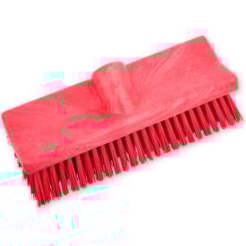 Carlisle Sparta Hi-Lo Polypropylene Floor Scrub Brush 10"" Red