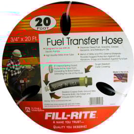 Fill-Rite FRH07520 3/4"" x 20' Retail Hose Designed for Use with All Electric Pumps