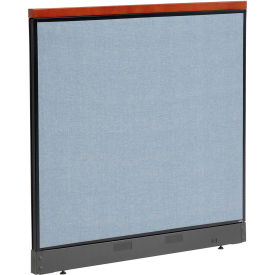 Interion® Deluxe Non-Electric Office Partition Panel with Raceway 48-1/4""W x 47-1/2""H Blue