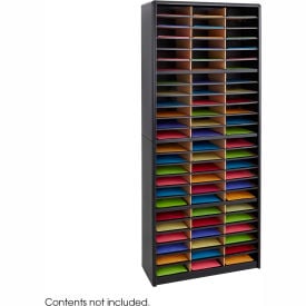 72 Compartment Economy Literature Organizer - Black