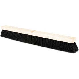 24"" Hardwood Block 2-1/2"" Tampico Fill Floor Brush Head Black - BWK20224