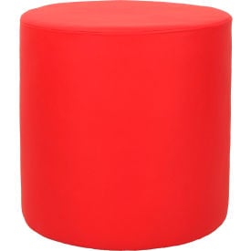Interion® Antimicrobial Round Reception Ottoman Red