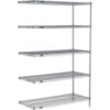 Nexel® 5 Shelf Nexelate® Silver Epoxy Wire Shelving Unit Add On 42""W x 21""D x 86""H