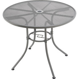 Global Industrial™ 36"" Round Outdoor Caf Table Steel Mesh Gray