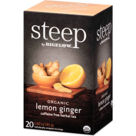 Bigelow® steep Tea Lemon Ginger 1.6 oz Tea Bag 20/Box