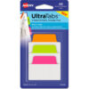 Avery® Ultra Tabs Repositionable Tabs 2"" x 1-1/2"" Neon Green Orange Pink 48/Pack