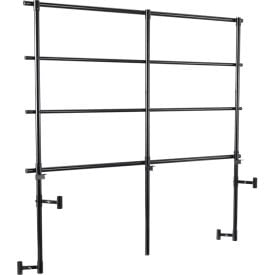 Back Guard Rails for 3-Level TransPort Risers - Black