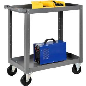 Global Industrial™ Steel Stock Cart w/2 Shelves 800 lb. Capacity 30""L x 18""W x 36""H
