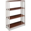 Linea Italia Bookcase with 3 Shelves - 31-1/2""W x 11-5/8""D x 43-1/4""H - Mocha - Trento Series