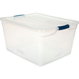Rubbermaid® Cleverstore™ Clear Latching Storage Tote w/Lid 71 Quart 23-1/2x18-5/8x12-1/4