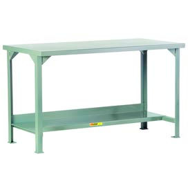 Little Giant® Welded Steel Workbench - Steel Top & Shelf - 60""W x 36""D x 36""H