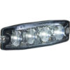 Buyers 4.4"" Clear Surface Mount Ultra-Thin Strobe Light With 4 LED - 8892241