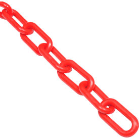 Global Industrial™ Plastic Chain Barrier 1-1/2""x50'L Red