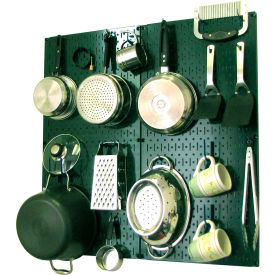 Wall Control Kitchen Pegboard Pack Storage & Organization Kit Green/Blue 32"" X 32"" X 6""