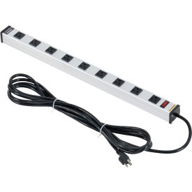 Global Industrial™ Power Strip 9 Outlets 15A 25""L 15' Cord