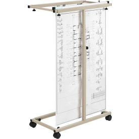 Interion™ Expandable Mobile Rack with 12""-24"" Hanging Clamps 16""W White