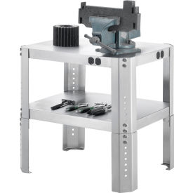 Global Industrial™ Adjustable Height Machine Stand 430 Stainless Steel 24""Wx18""Dx18-24""H