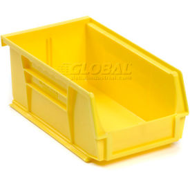 Global Industrial™ Plastic Hang & Stack Bin 7-3/8""L x 4-1/8""W x 3""H Yellow