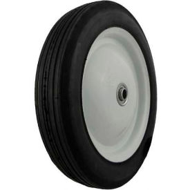 Marathon 00401 10 x 1.75 Semi-Pneumatic Ribbed Tread - 1.5"" Centered - 1/2"" Bearing