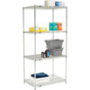 Nexel® 4 Shelf Poly-Z-Brite® Quick Adjust Wire Shelving Unit Starter 36""W x 24""D x 74""H