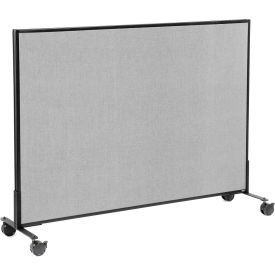 Interion® Mobile Office Partition Panel 60-1/4""W x 45""H Gray