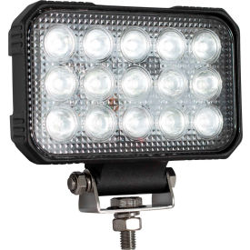 Buyers 5.9 x 4.8"" Clear Rectangular Spot Light With 15 LED - 1492290