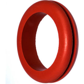 Silicone Rubber Push-In Grommet for 1-3/8"" Hole ID and 1/16"" Edge Thickness - 1"" ID - Pack of 5