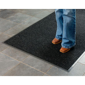 Apache Mills Brush & Clean™ Entrance Mat 3/8"" Thick 4' x 8' Charcoal Gray