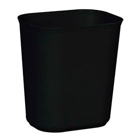 Rubbermaid® 14 Qt. Fiberglass Wastebasket Black - RCP254100BK