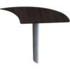 Safco® Medina Right Curved Desk Extension 47""W x 28""D x 29-1/2""H Mocha