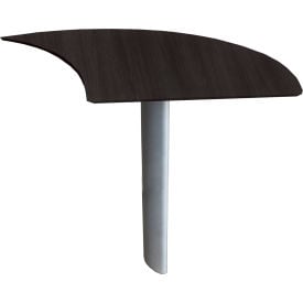 Safco® Medina Right Curved Desk Extension 47""W x 28""D x 29-1/2""H Mocha