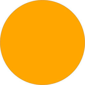 3/4"" Dia. Round Removable Paper Labels Fluorescent Orange Roll of 500