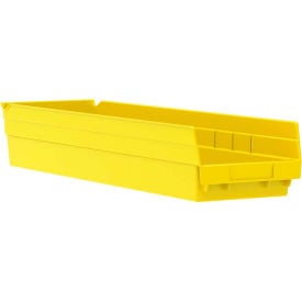 Akro-Mils Plastic Nesting Storage Shelf Bin 30164 - 6-5/8""W x 23-5/8""L x 4""H Yellow