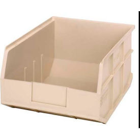 Quantum Plastic Stacking and Hanging Shelf Bin SSB445 11""W x 14""L x 7""H Ivory