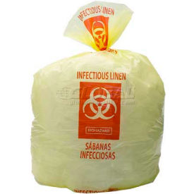 High Density Yellow Infectious Linen Liner 14 Microns 31"" x 43"" Pkg Qty 250