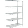 Nexel® 5 Shelf Poly-Z-Brite® Wire Shelving Unit Add On 42""W x 24""D x 86""H
