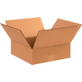 Global Industrial™ Flat Cardboard Corrugated Boxes 12""L x 12""W x 4""H Kraft