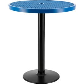 Global Industrial™ 36"" Round Outdoor Bar Height Table 42""H Blue