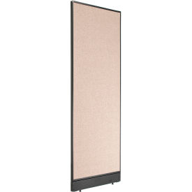 Interion® Non-Electric Office Partition Panel with Raceway 24-1/4""W x 100""H Tan