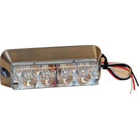 4-7/8"" Rectangular 4 LED Clear Strobe Light - 8891006