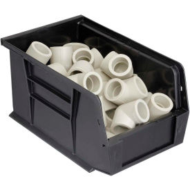 Plastic Stack & Hang Bin 6""W x 9-1/4"" D x 5""H Black
